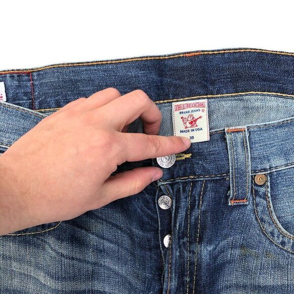 True Religion Jeans Size 38 JACK Blue - Picture 5 of 8